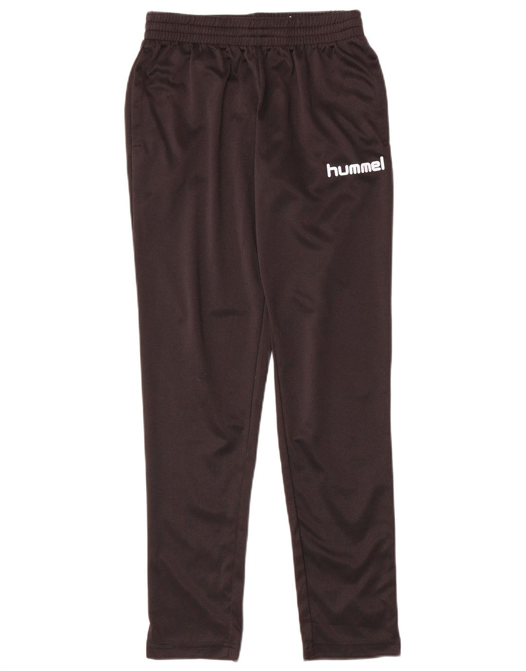 HUMMEL Boys Graphic Tracksuit Trousers 14-15 Years Black Polyester