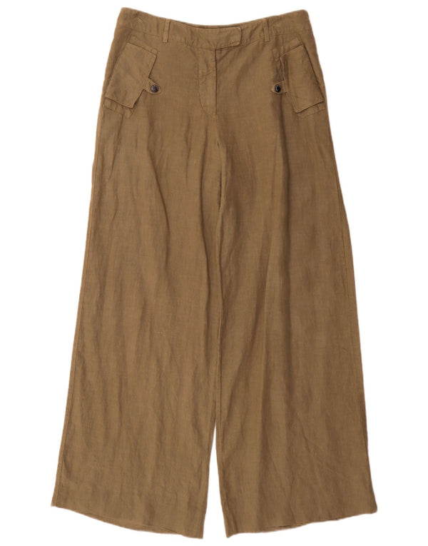 Emporio Armani Womens High Waist Trousers IT 44 Medium W32 L32 Khaki