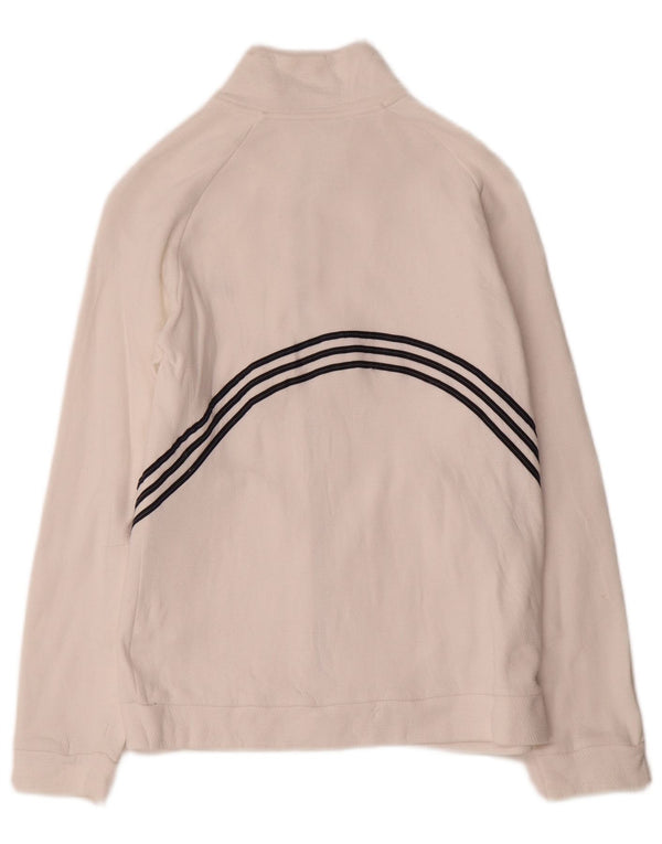 Adidas Womens Regular Fit Tracksuit Top Jacket UK 12 Medium White Striped
