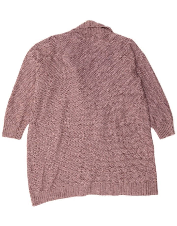 Autograph  Womens Open Cardigan Sweater UK 18 XL Pink Polyester