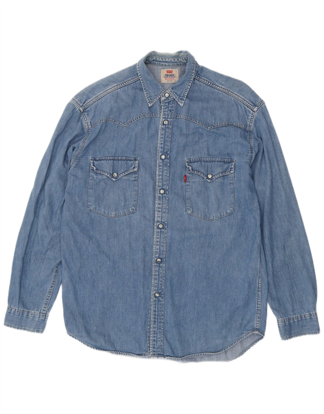 Levi's Mens Denim Shirt Large Blue Cotton