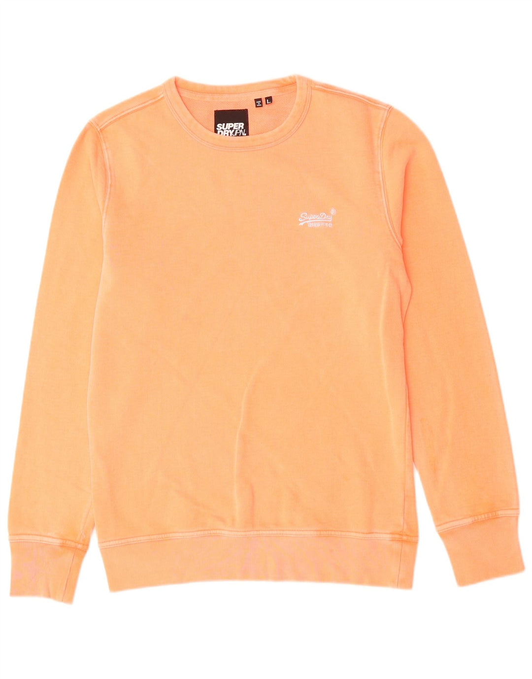 SUPERDRY Mens Sweatshirt Jumper Large Orange Cotton