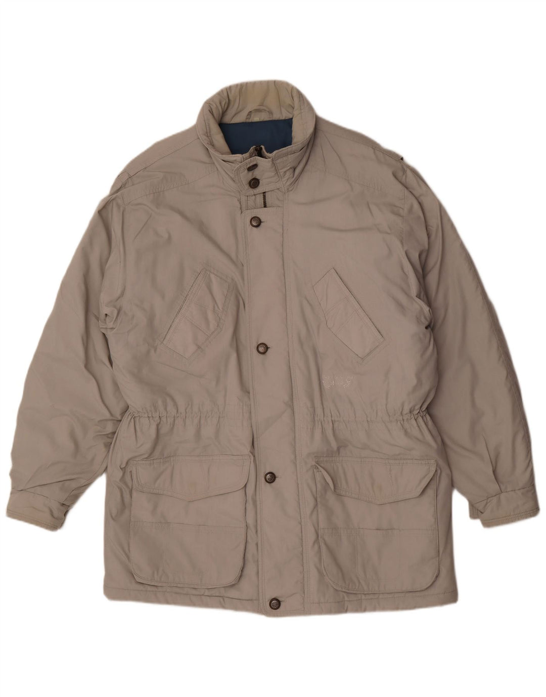 Brugi Mens Padded Coat UK 42 XL Grey Polyester