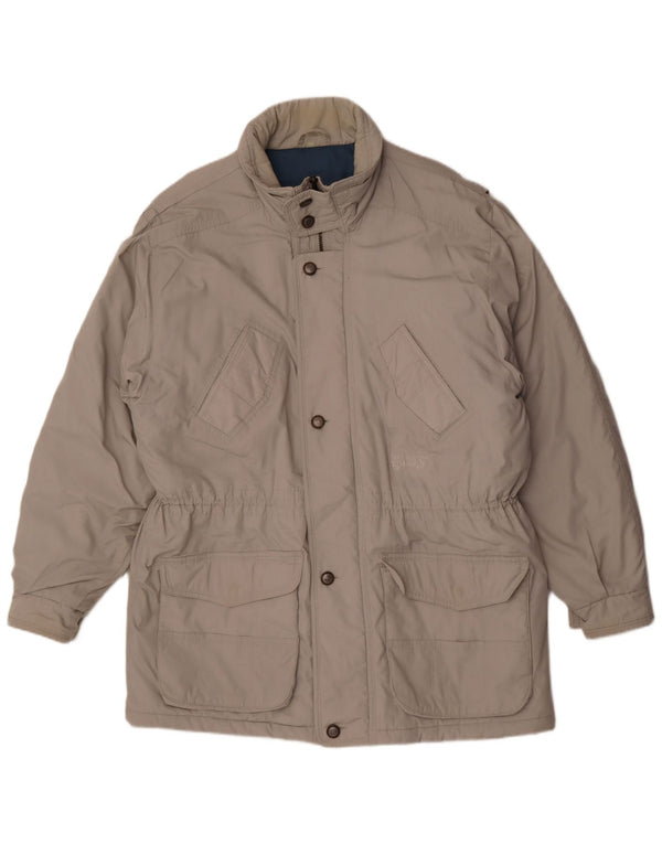 Brugi Mens Padded Coat UK 42 XL Grey Polyester