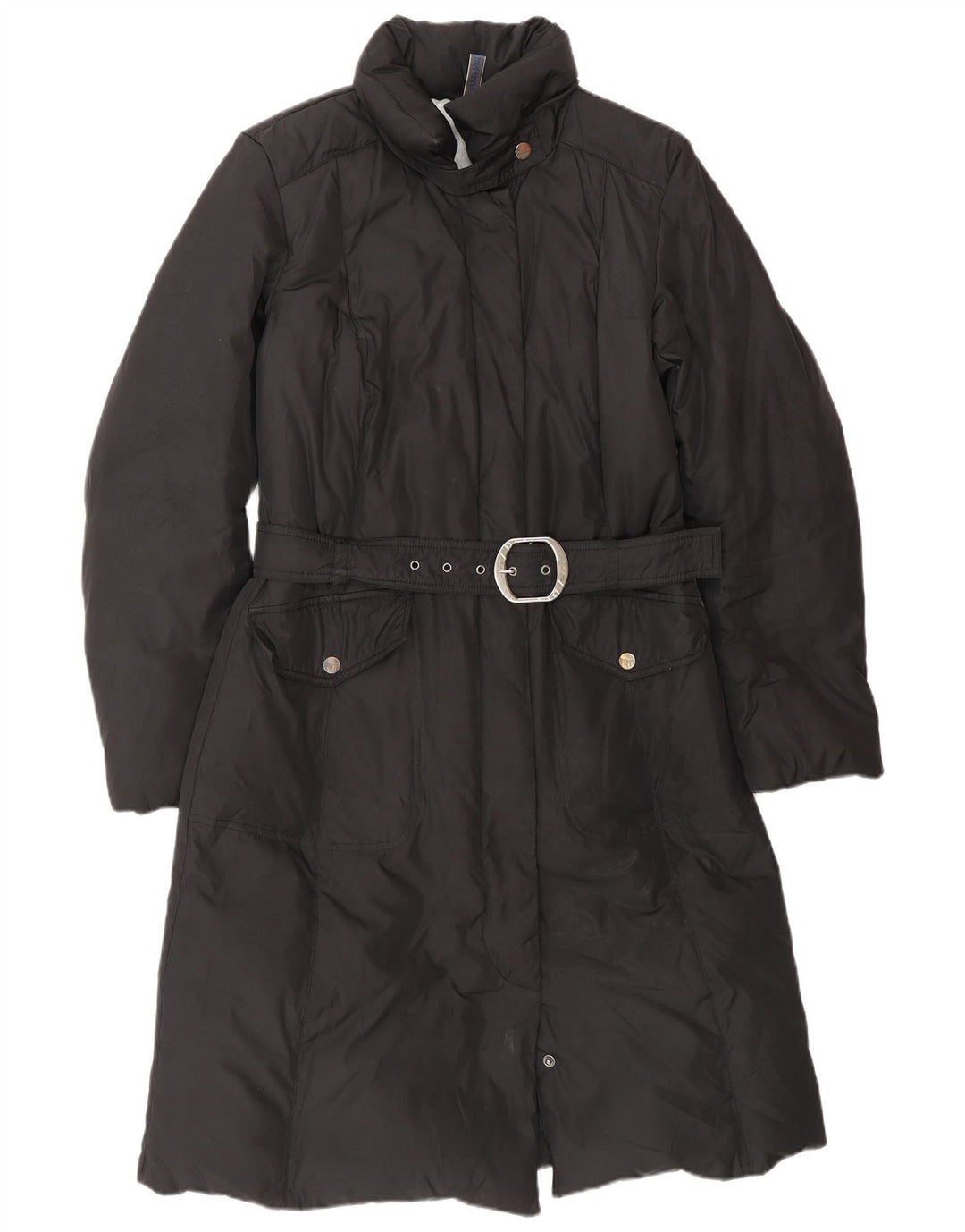 TRUSSARDI Womens Padded Coat IT 42 Medium Black Polyester