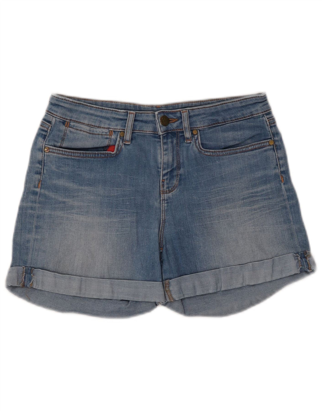 Tommy Hilfiger Womens Denim Shorts W28 Medium Blue Cotton