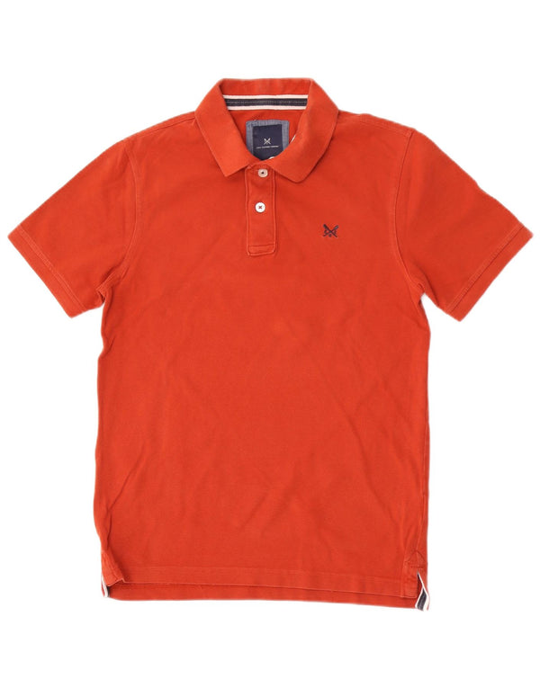 CREW CLOTHING Mens Polo Shirt Small Orange Cotton