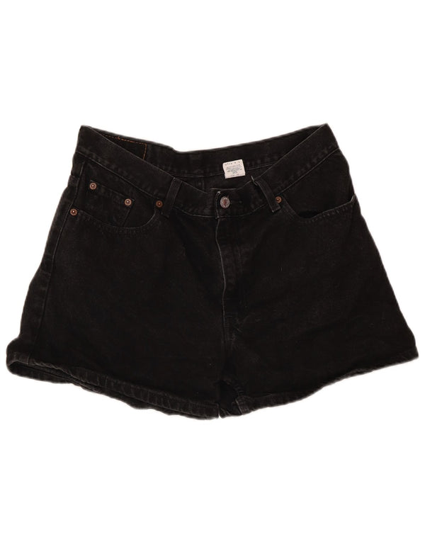 Levi's Womens High Rise Denim Shorts Size 13 Large Black Cotton