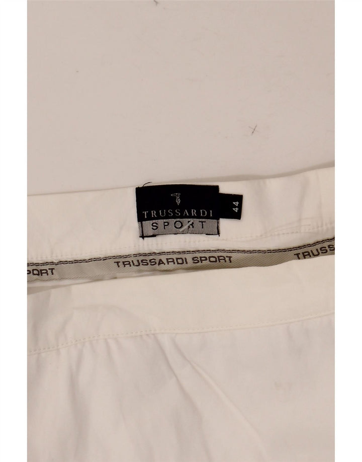 TRUSSARDI Womens A-Line Skirt IT 44 Medium W30  White