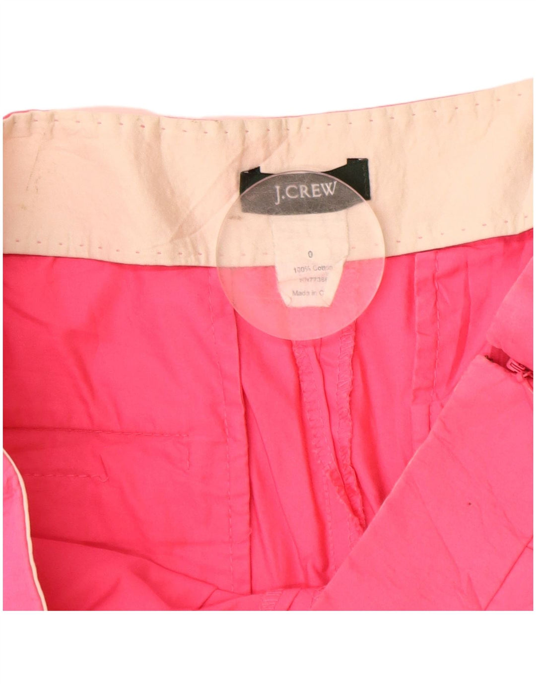 J. Crew Womens Chino Shorts US 0 XS W28  Pink Cotton