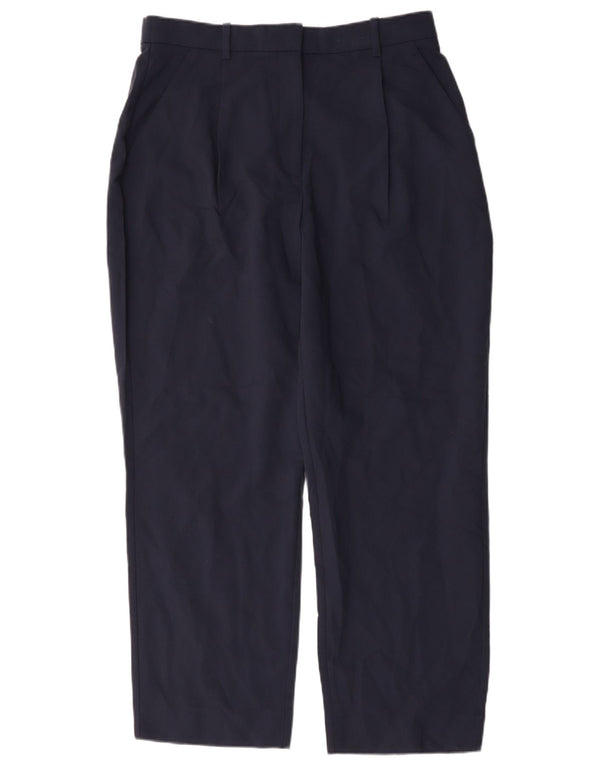 Abercrombie & Fitch Womens Straight Chino Trousers W32 L30 Navy Blue