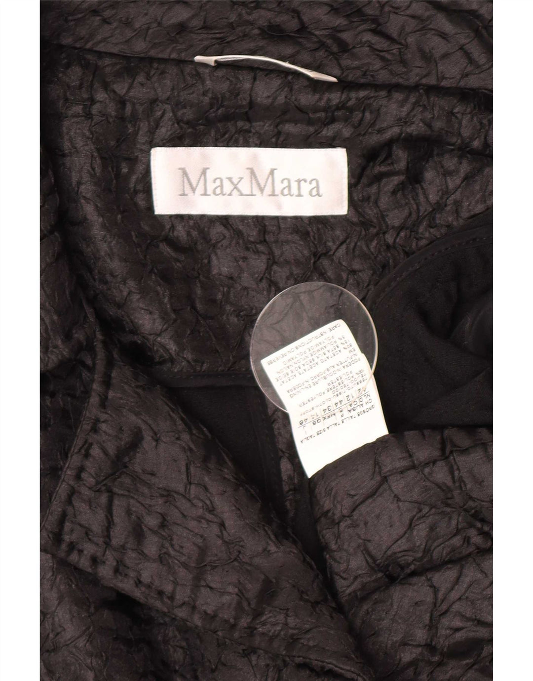 Max Mara Womens Crop Open Blazer Jacket UK 12 Medium Black Polyester