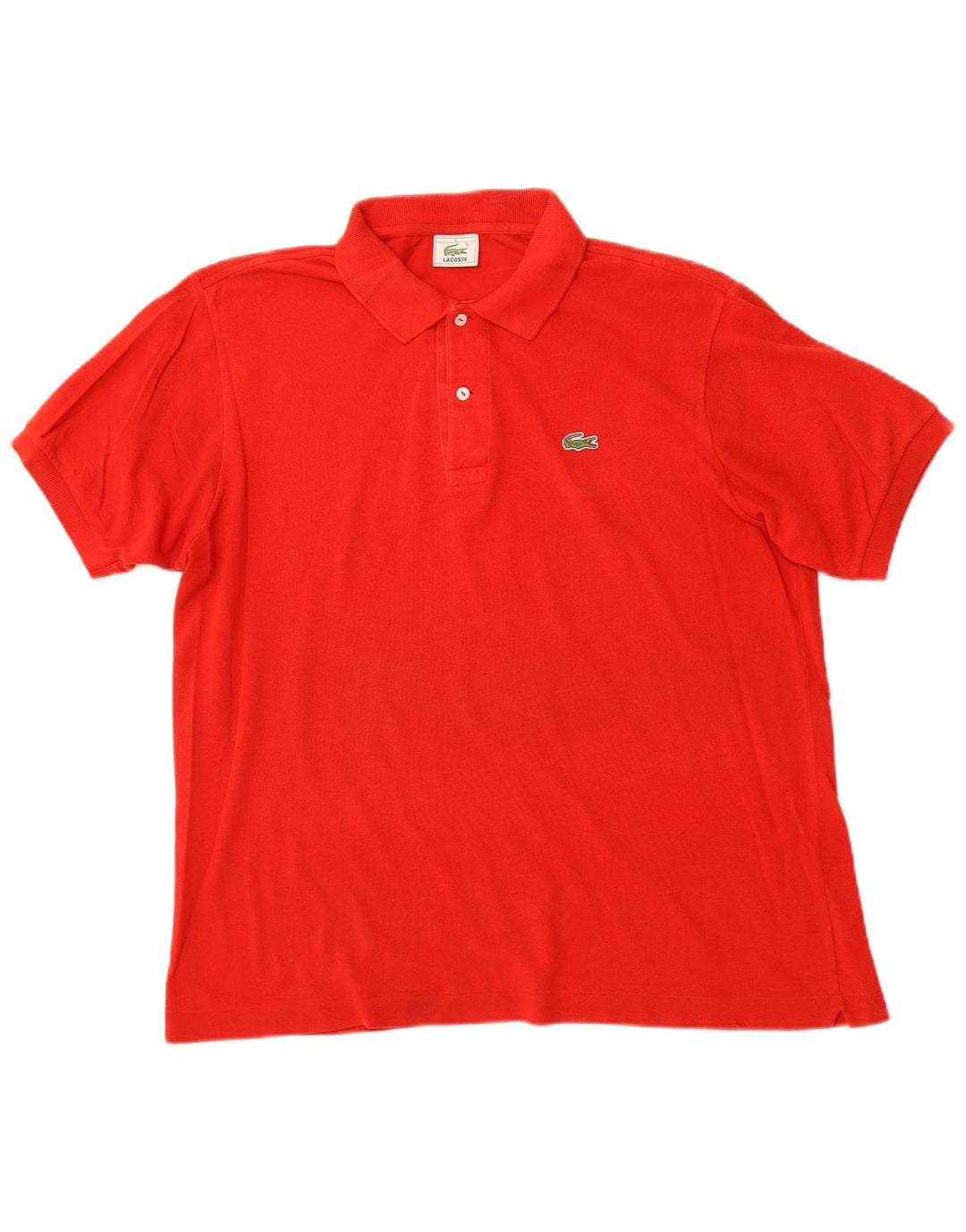 LACOSTE Mens Polo Shirt Size 5 Large Red Cotton