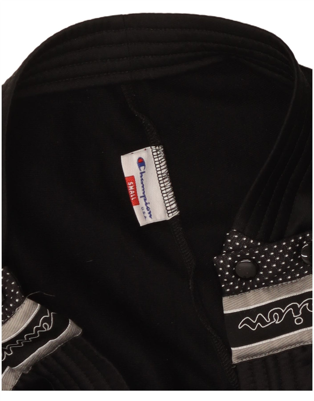 CHAMPION Mens USA Graphic Tracksuit Trousers Small  Black