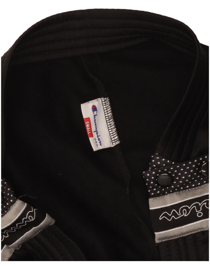 CHAMPION Mens USA Graphic Tracksuit Trousers Small  Black