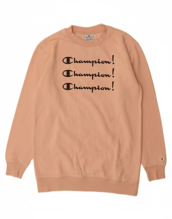 CHAMPION Girls Graphic Sweatshirt Jumper 15-16 Years 2XL Pink