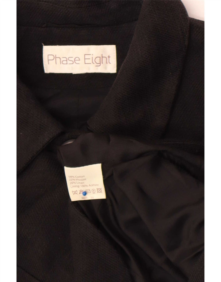 Phase Eight Womens 3/4 Sleeve 4 Button Blazer Jacket UK 10 Small Black