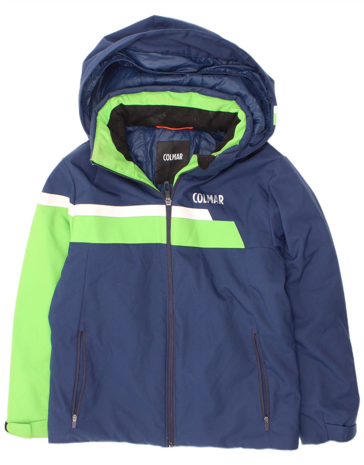 Colmar Boys Hooded Padded Jacket 9-10 Years Navy Blue Colourblock Polyester