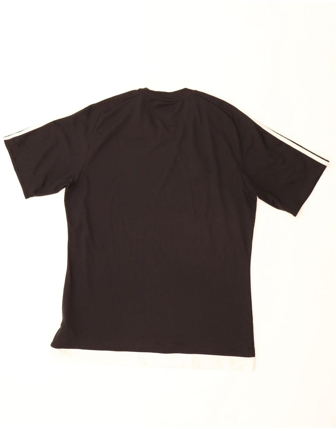 ADIDAS Mens Climalite T-Shirt Top Medium Black Colourblock Polyester