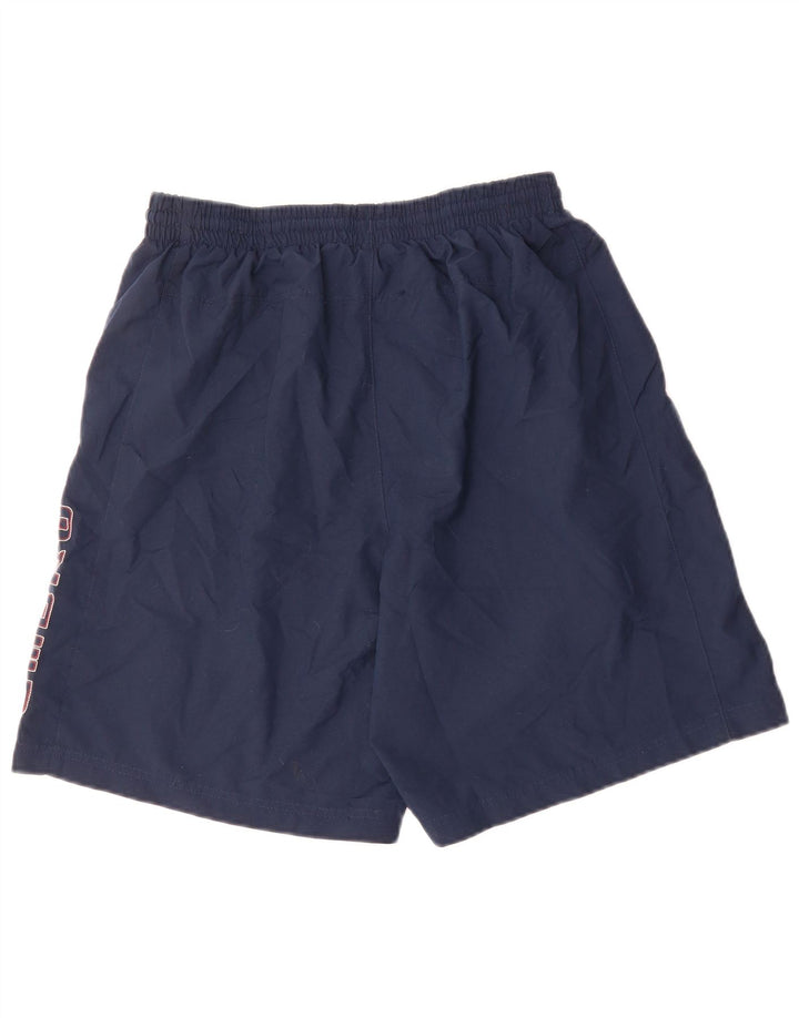 Umbro Mens Graphic Sport Shorts Large Navy Blue Polyester