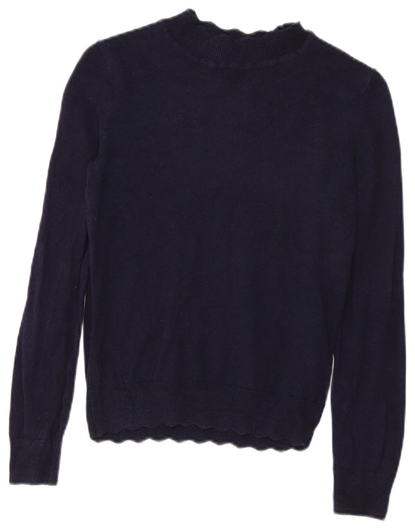 Oasis Womens Turtle Neck Jumper Sweater UK 10 Small Navy Blue