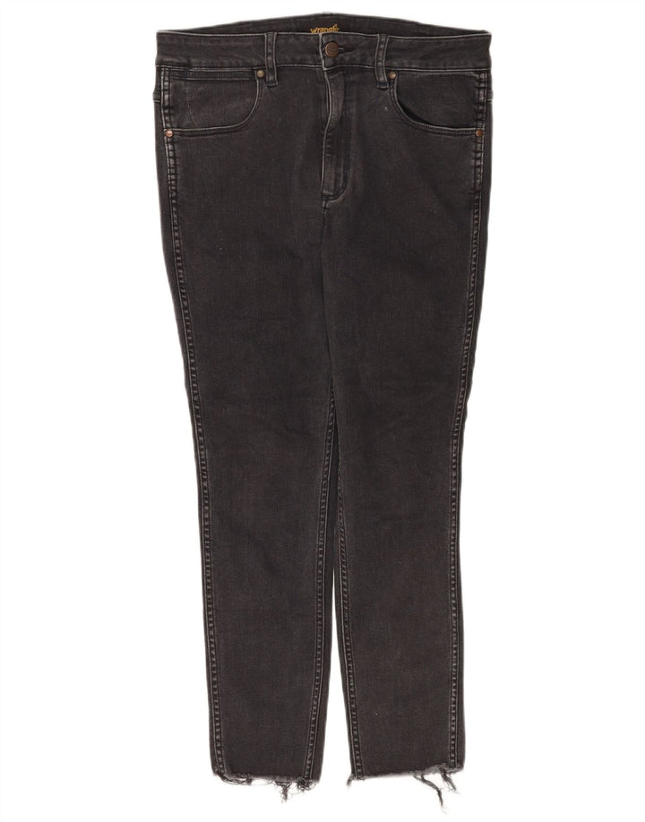 Wrangler Womens Cropped Jeans W32 L25 Black Cotton
