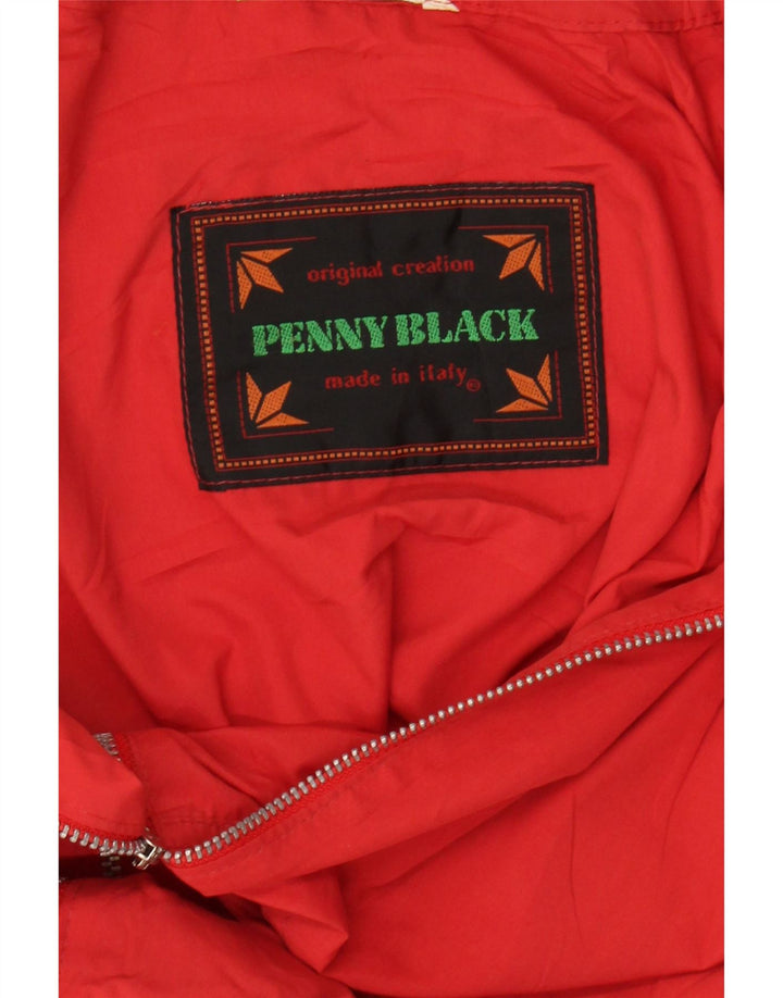 PENNY BLACK Womens Oversized Hooded Bomber Jacket UK 20 2XL Red