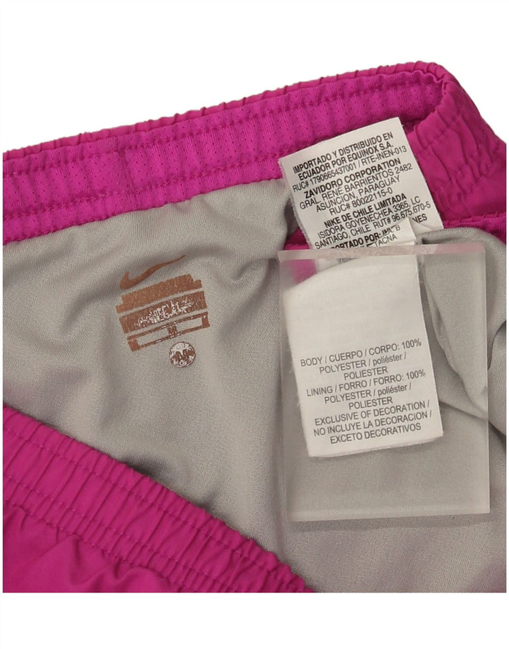 Nike Womens Sport Shorts UK 12 Medium  Purple Polyester
