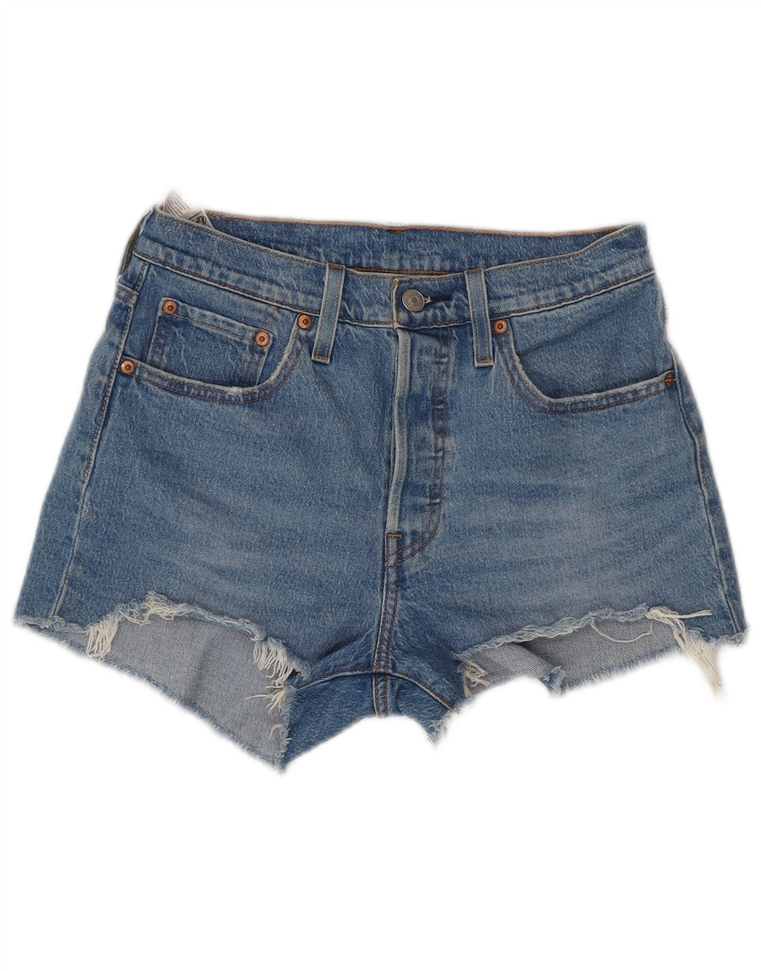 LEVI'S Womens 501 Denim Hot Pants W27 Small  Blue Cotton