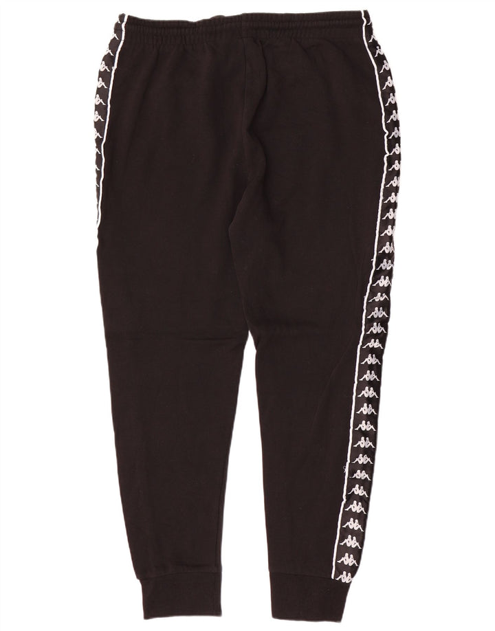 KAPPA Mens Graphic Tracksuit Trousers Joggers 2XL  Black Cotton