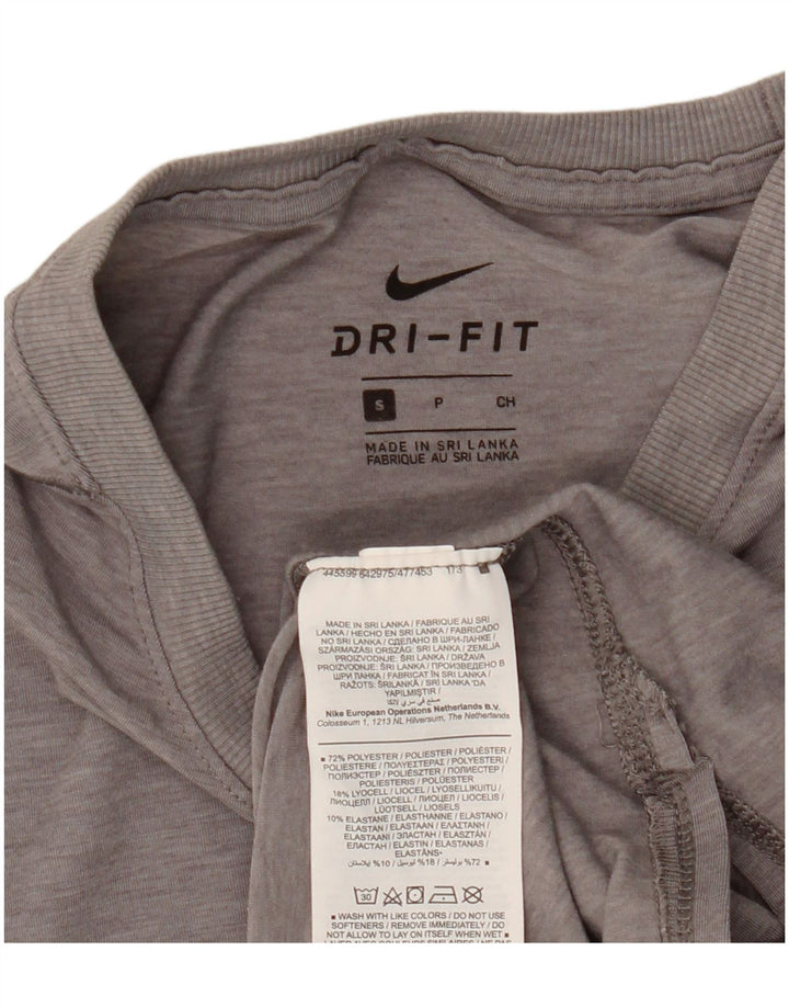 Nike Womens Dri Fit Vest Top UK 10 Small Grey Polyester