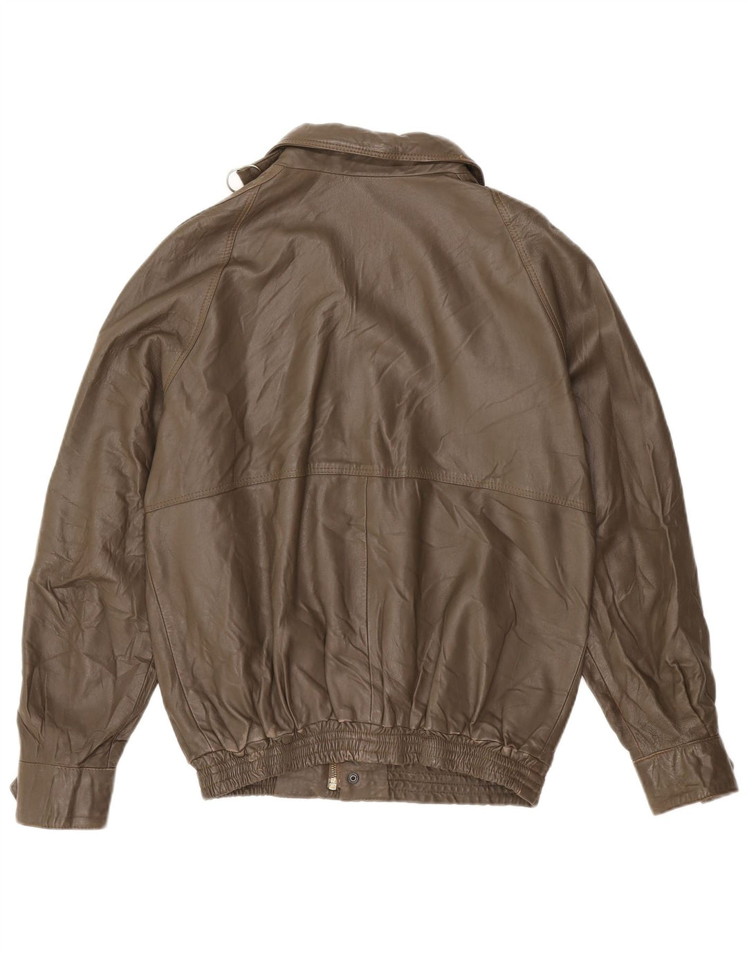 VINTAGE Mens Leather Jacket IT 48 Medium Brown
