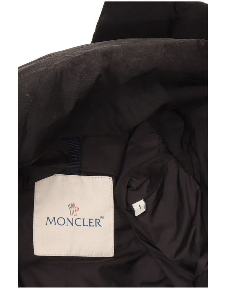 MONCLER Womens Padded Coat Size 1 Small Black Polyamide Classic