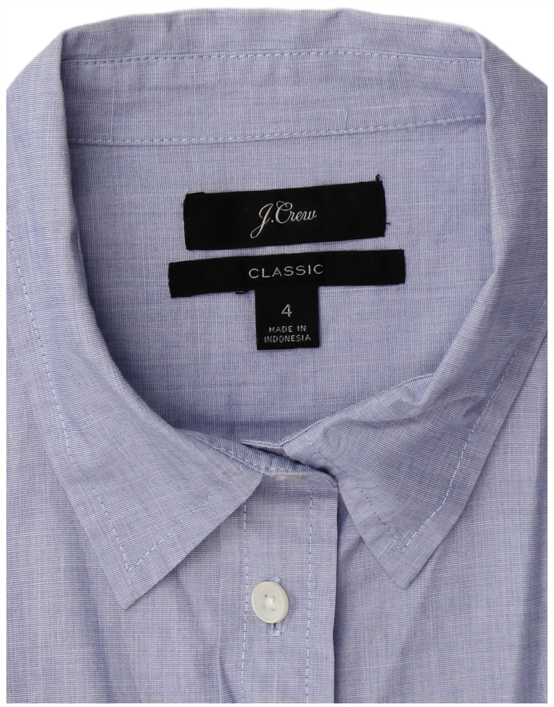 J. CREW Womens Classic Classic Fit Shirt US 4 Small Blue Cotton