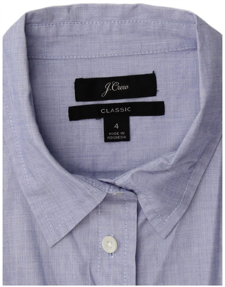 J. CREW Womens Classic Classic Fit Shirt US 4 Small Blue Cotton