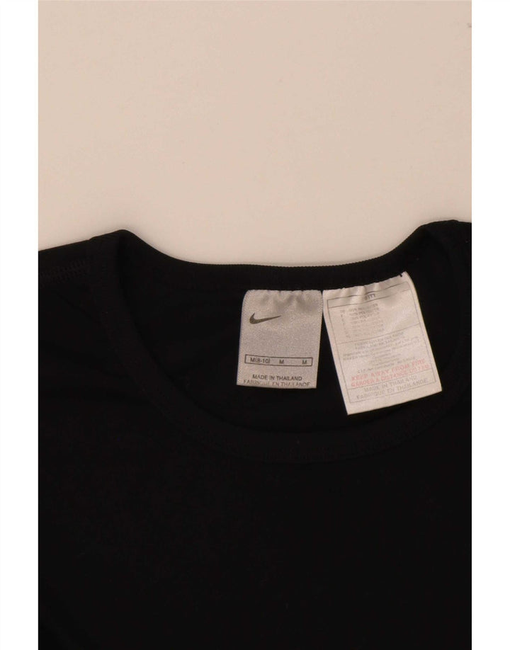 Nike Womens T-Shirt Top US 8/10 Medium Black Polyester