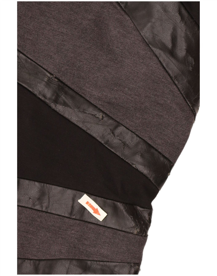 Calvin Klein Womens Sleeveless Sheath Dress US 10 Medium Black Colourblock