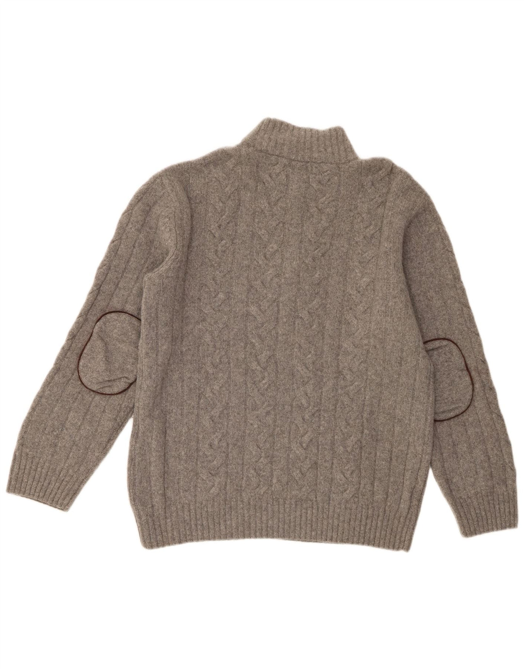 Gant Mens Zip Neck Jumper Sweater 2XL Grey Merino Wool