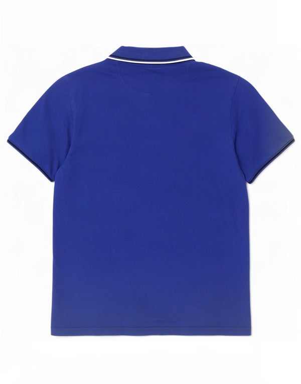 Champion Mens Polo Shirt Medium Blue Cotton
