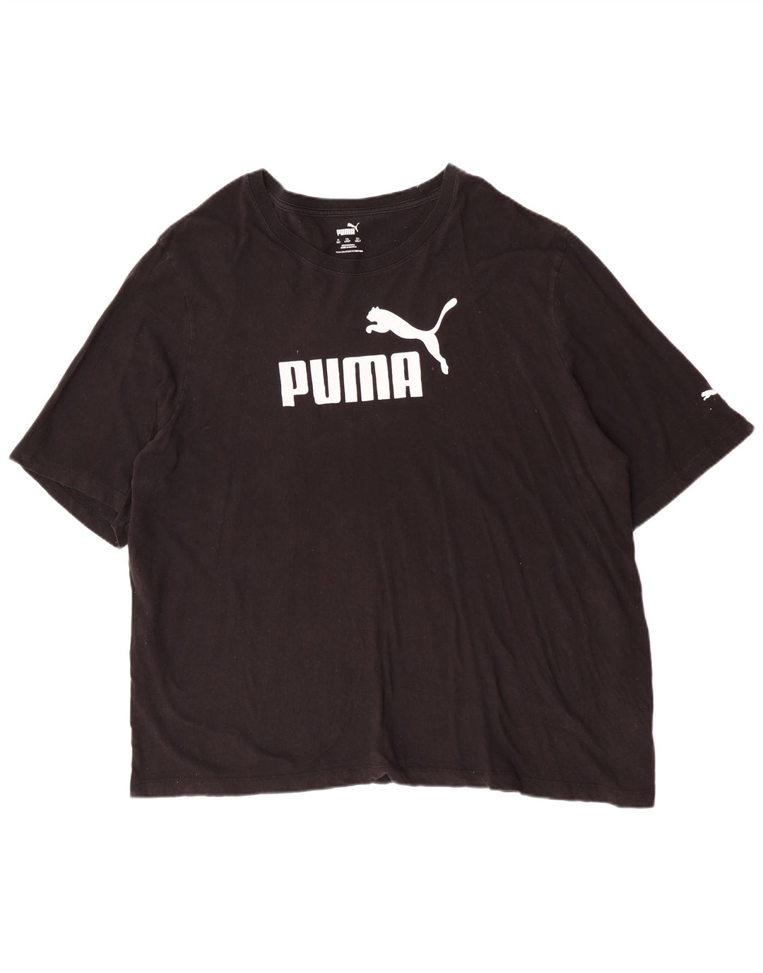Puma Mens Graphic T-Shirt Top 4XL Black Cotton