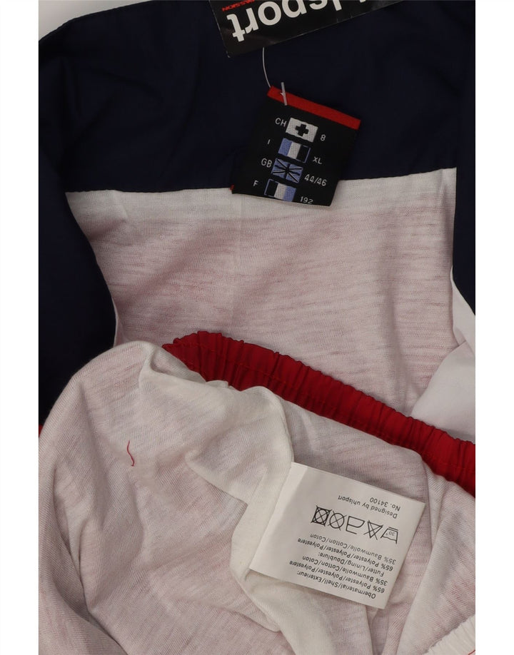 UHLSPORT Mens Tracksuit Top Jacket UK 44/46 XL Multicoloured Colourblock