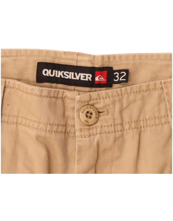 QUIKSILVER Mens Cargo Shorts W32 Medium  Beige Cotton