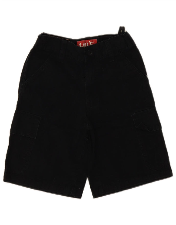 Levi's Boys Cargo Shorts 7-8 Years W24 L8 Black Cotton