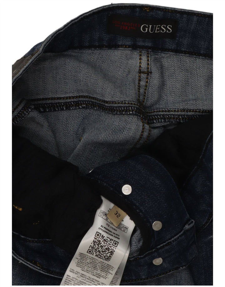 Guess Mens Slim Jeans W32 L32 Blue Cotton