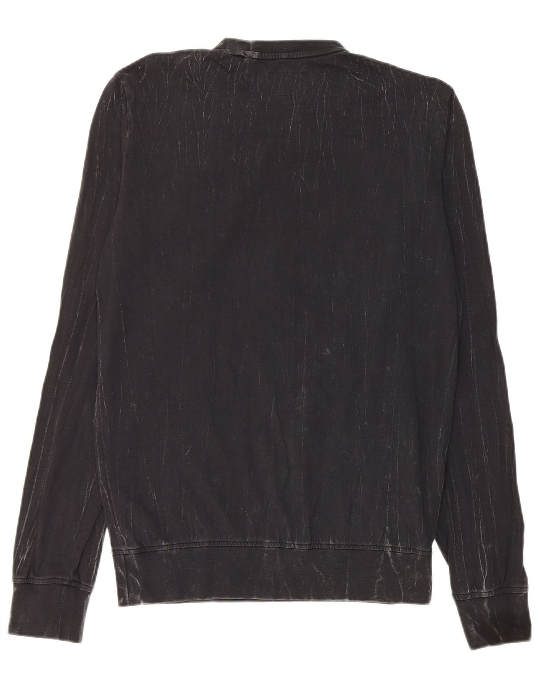 Guess Mens Top Long Sleeve XS Black Cotton