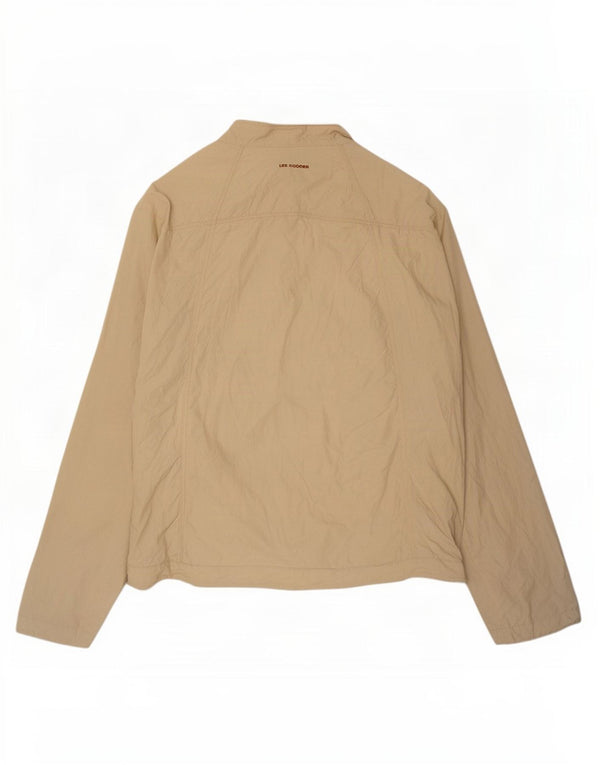 Lee Cooper Mens Bomber Jacket UK 44 2XL Beige Nylon