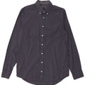 Tommy Hilfiger Mens Slim Fit Shirt Medium Navy Blue Gingham Cotton