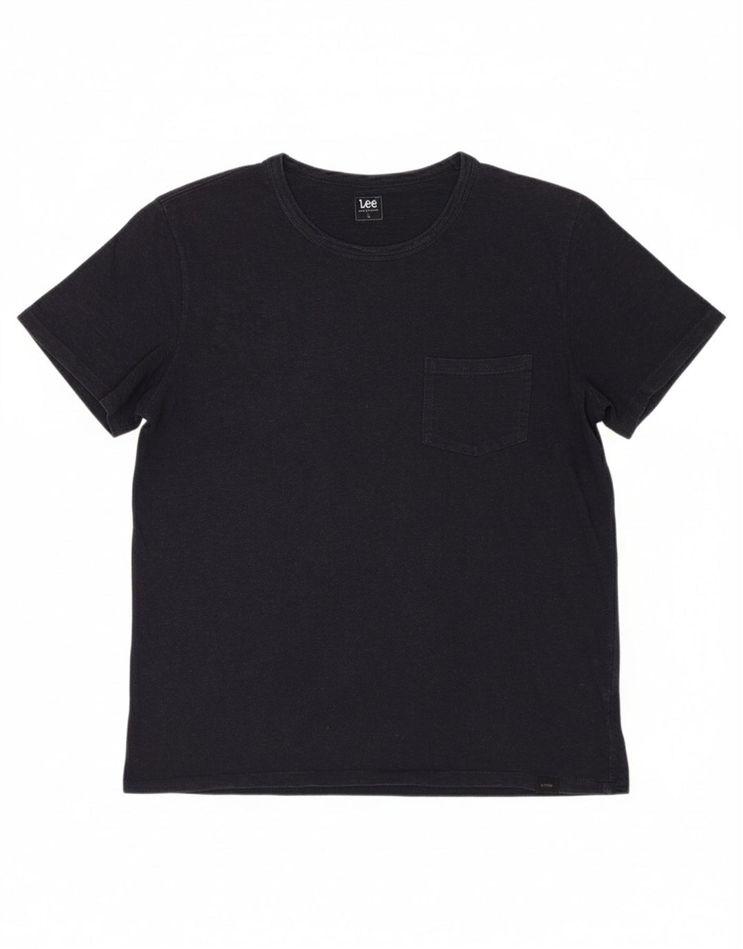 LEE Mens T-Shirt Top Large Navy Blue Cotton