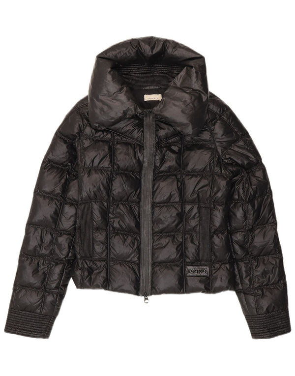 Pinko Womens Padded Jacket UK 10 Small  Black Polyamide