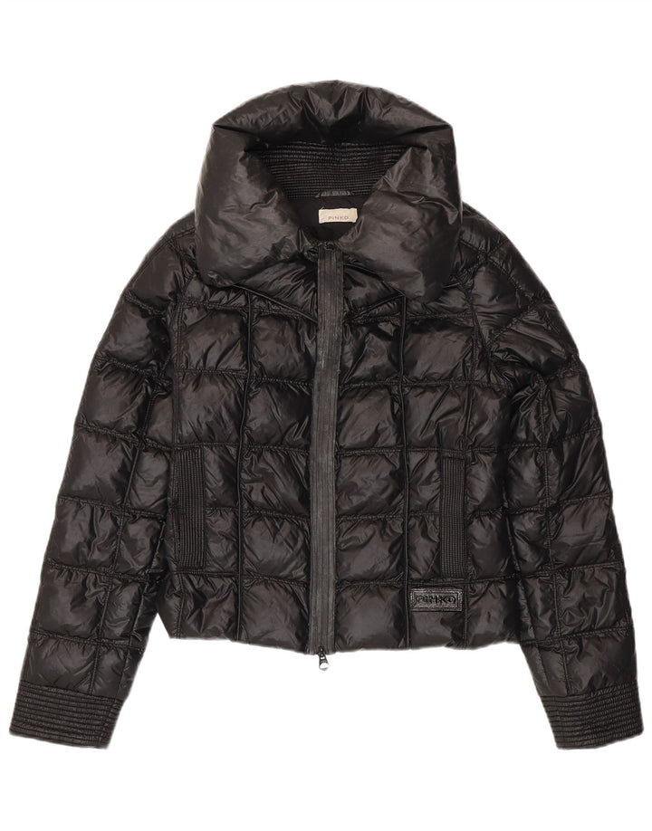 Pinko Womens Padded Jacket UK 10 Small  Black Polyamide